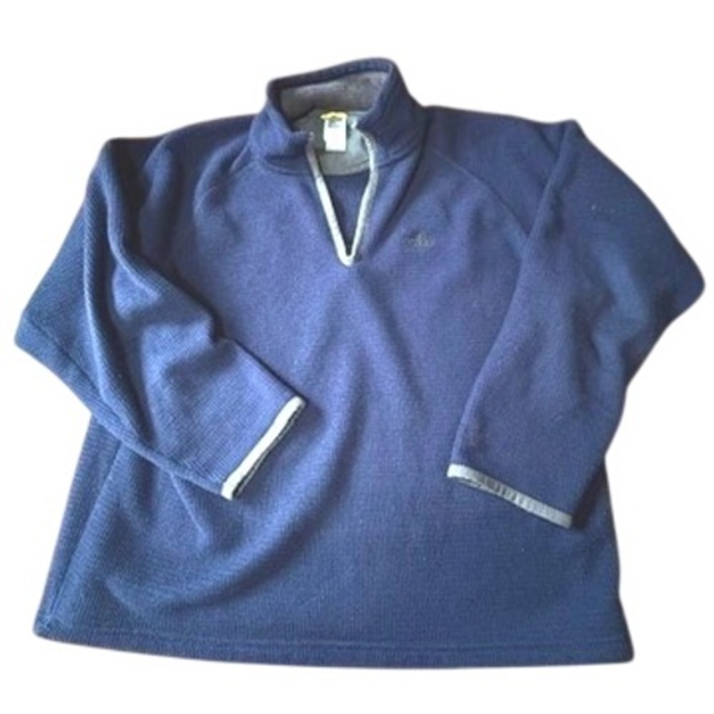 The North Face A5 Series Navy Waffle Knit ¼ Zip Fleece Pullover L Utility Hike